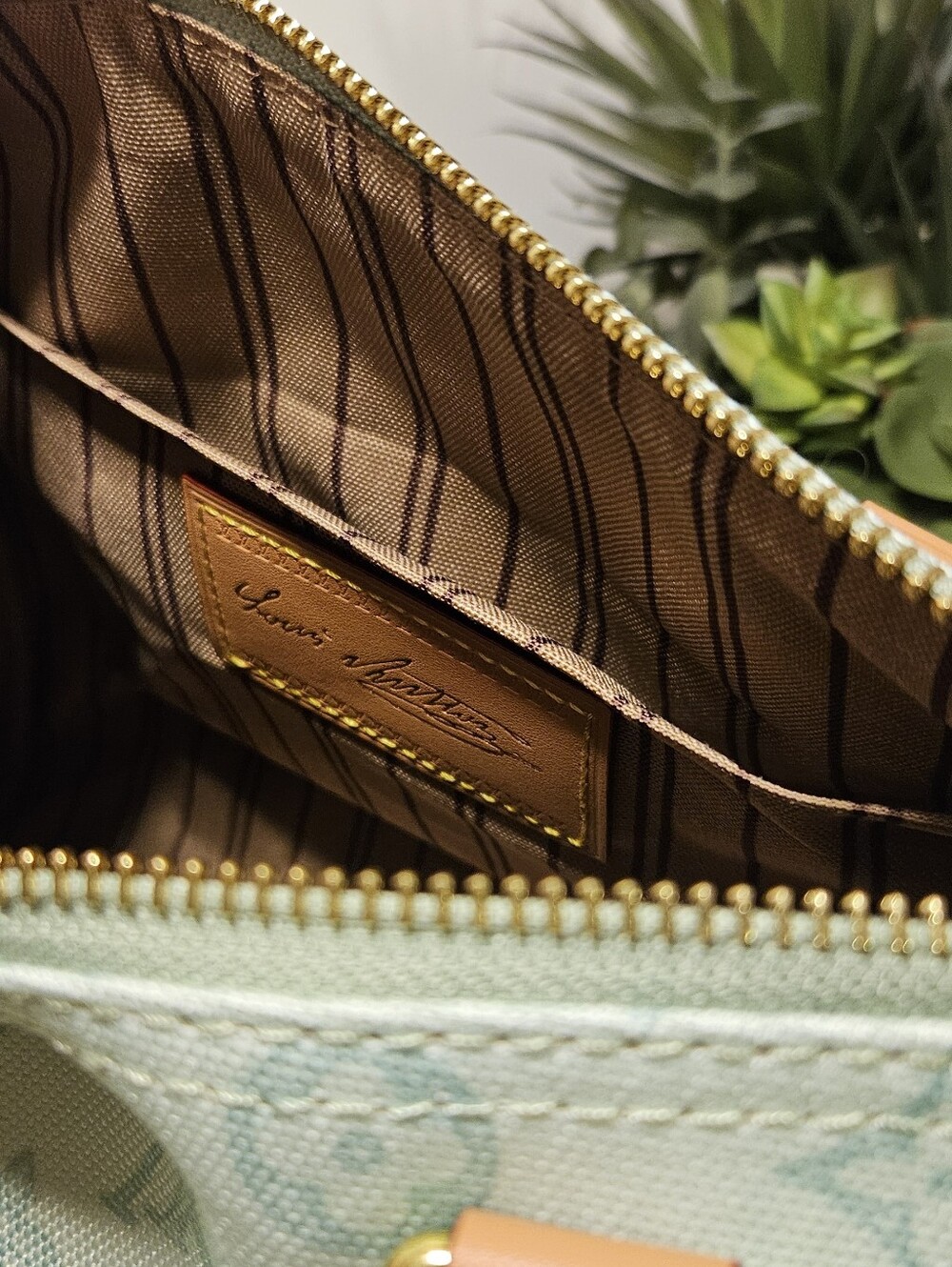 Designer Inspired Luxury Canvas Soft Speedy with Tan Trim - Picture 3 of 5